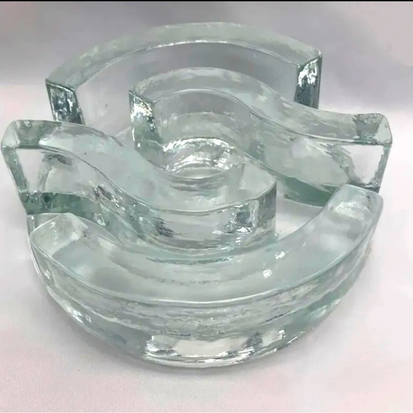 La vida Germany MCM votive candle holder ice texture - Picture 1 of 3